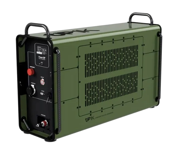 UP1K PowerUP – 1000W Tactical Hydrogen Fuel Cell Generator for Extended Military Operations and Mobile Energy Autonomy.