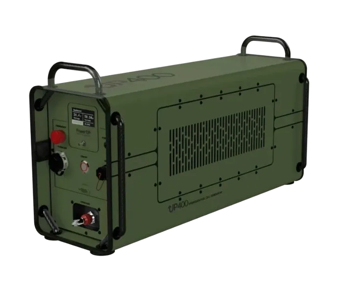 UP400 PowerUP – 400W Tactical Hydrogen Fuel Cell Generator for Military Operations, Silent Energy Supply and Hostile Environment Deployments.